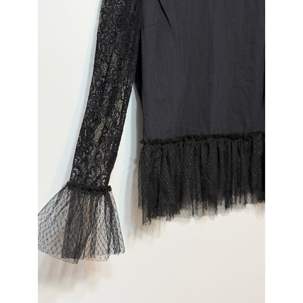 JustFab Goth Whimsigoth Blouse Women Small Victorian Coquette Dark Romance - Picture 4 of 7